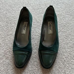 Gabor Dark Green Flats